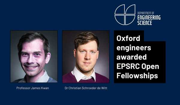 Professor James Kwan and Dr Christian Schroeder de Witt, who received EPSRC Open Fellowships in 2026